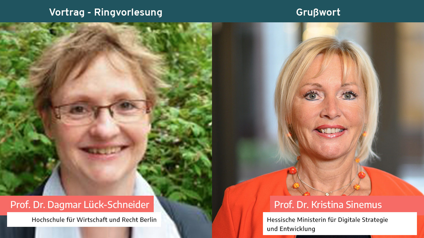 Portraitfoto von Prof. Dr. Dagmar Lück-Schneider und Prof. Dr. Kristina Sinemus.