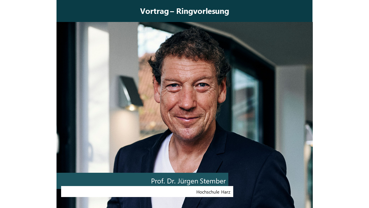 Portraitfoto von Prof. Dr. Jürgen Stember